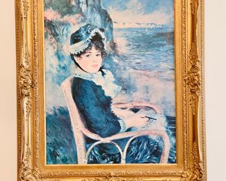 By the Seashore, Pierre-Auguste Renoir, custom framed giclee print
