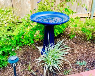 Cobalt bird bath
