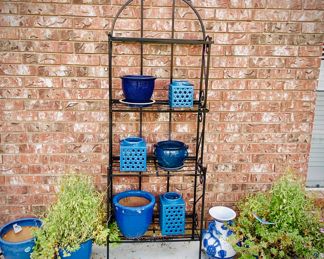 Cobalt flower pots