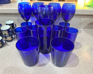 Cobalt Glasses and Stemware