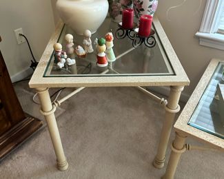 Home Decor, Glass Top Metal Accent Tables