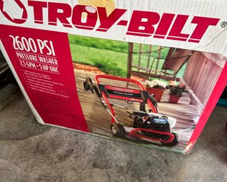 New in Box, Troy Bilt Pressure Washer, 2600 PSI