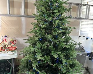 Blue Spruce LED Lit Artificial Christmas Tree