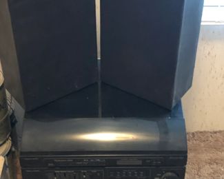Stereo w/speakers $80 AM/FM, CD, CASSETTE, RECORD PLAYER, EQ...ALL IN SYSTEM..SOUNDS GREAT!!