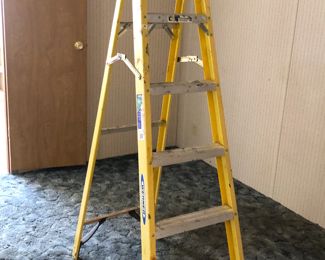 Folding fiberglass ladder $40