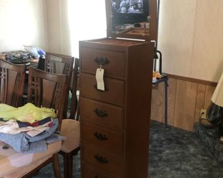 Vintage jewelry/hosiery 6-drawer upright w/mirror for $125