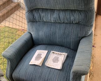 Blue lift chair very good condition only $175