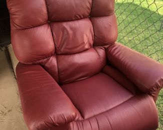 Oversized burgundy lift chair $200