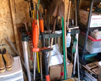 Many yard tools as marked