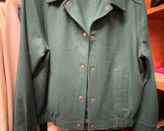 Green wool bomber jacket and pant set - Pendleton