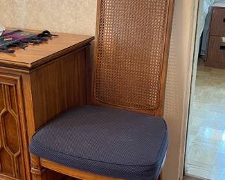 Cane back dining chair