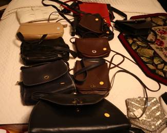 Vintage Coach bags ($25), Vintage and beaded bags ($5),