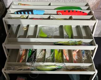 Large tacklebox full of lures.
