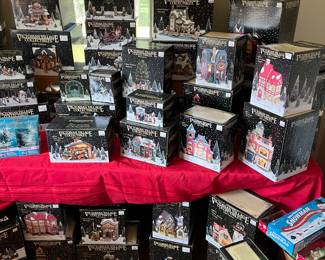 Huge selection of Victorian Village decorations. Never taken out of the box.