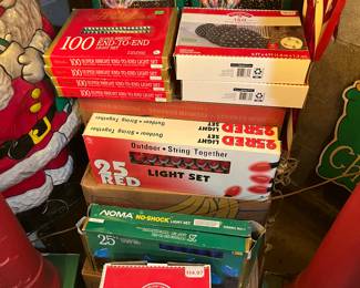 Large variety of holiday lights.