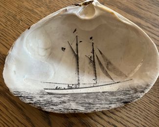 painted nautical seashell