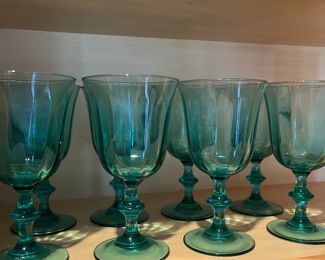 Villeroy & Boch green glass stemware