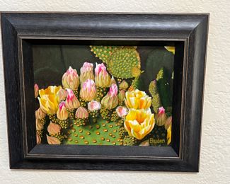 "Prickly Pear Yellow" original by artist Karen Budan