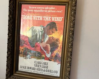 repro Gone with the Wind framed poster