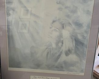 1970s On Eagle's Wings framed art