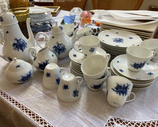 1960s Rosenthal Rhapsody Romanze Blue Coffee Service - Bjorn Wiinblad - Germany