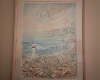 Original Ruth Mayer large scale painting - Laguna Beach studio