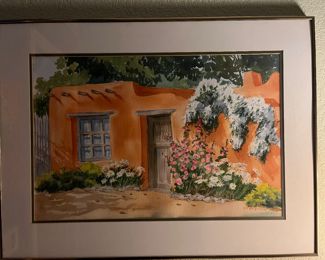 Santa Fe adobe framed prints by D. Peterson