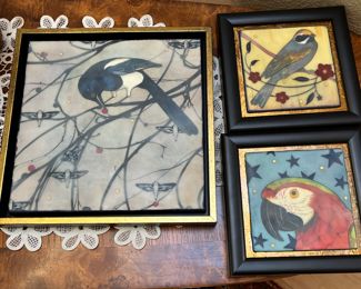 original watercolor & encaustic framed art by artist Mary Alayne Thomas