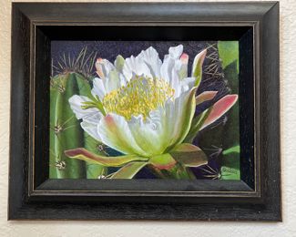 "Cereus Bloom" original by artist Karen Budan