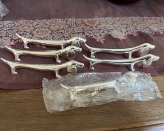 6 dachshund knife rests