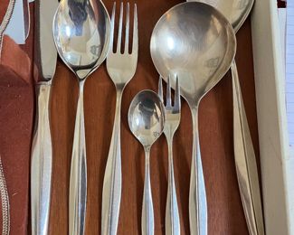 vintage WMF silverplate set full 5 pc service for 6 - plus 2 extra knives and tablespoons, serving pcs, etc