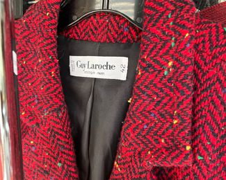 Guy Laroche Paris vintage 2pc tweed jacket and plaid skirt