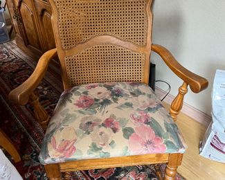 8 vintage cane back dining chairs + 2 armchairs