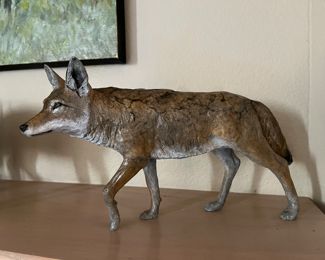 Jim Eppler Coyote bronze #32/50 with COA and receipt from Manitou Galleries, Santa Fe, NM