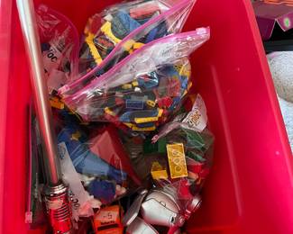 legos, duplos, Thomas the train wood tracks