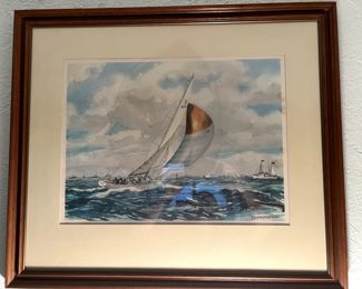 Sail boat wall art