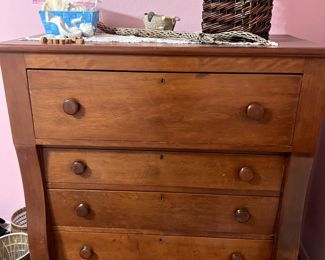 1847 Cherrywood four drawer dresser