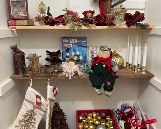 Closet full of Christmas Decor