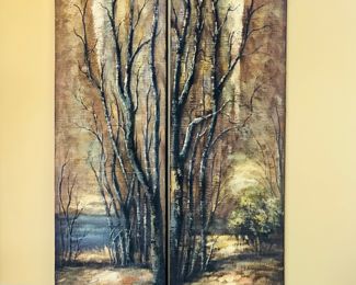 20" x 70" Burlap Style Wall Decor by Uttermost