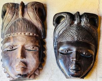Antique Wood Masks 
