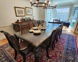 Stately Dining Table and 8 Chairs