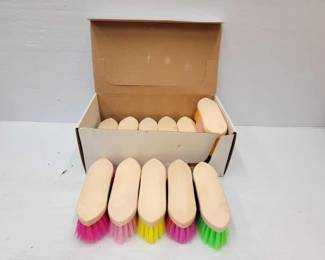 #2260 • (12) Rainbow Colored Stiff Bristle Brushes
