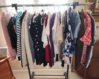 3 racks of beautiful women's clothing,  size M - L.