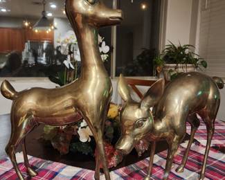 Mid century rain deer Chrismas decor