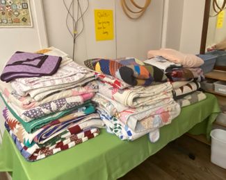 Quilts quilts and more quilts. 