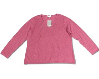 Charter Club Woman 2-Ply 100% Cashmere V-Neck Long-Sleeve Sweater (1X)