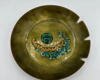 1970s Enamel Copper Art Bovano Ashtray