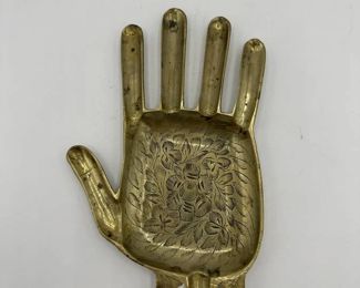 Handcrafted Brass Hand Ashtray