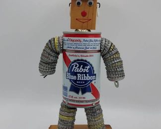 Pabst Blue Ribbon Bottle Cap Art Flasher Ashtray