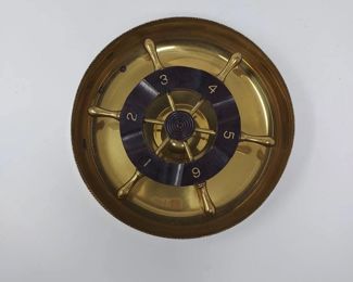 Patented Ships Wheel Brass Ashtray Oct 3 1939 Signed